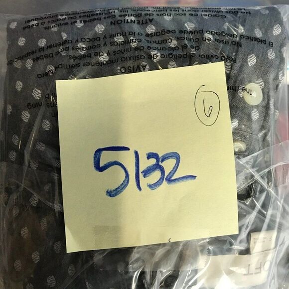 LOFT Womens Cotton Top Gray White Dot Print Button Down Shirt Long Sleeve Small - Picture 11 of 11